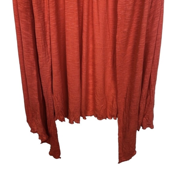 HIP Happening in the Present Orange Lace Knit Sleeveless Vest Cardigan M - Picture 4 of 11